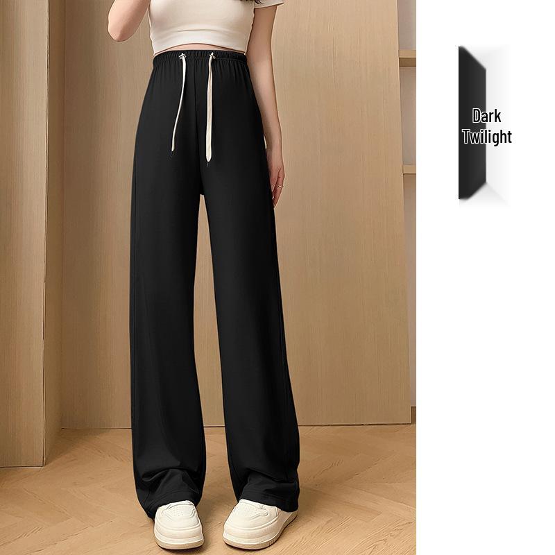Spring/Summer 2026 High-Waisted Maternity Wide-Leg Drawstring Pants M