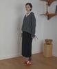 Poeteuseoul Cable Collar Knit_Charcoal
