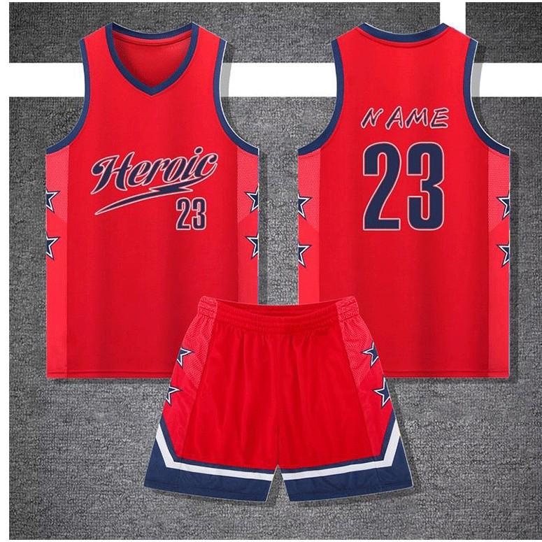 New American Middle School Team Four-Point Narrow Shoulder Quick-Dry Basketball Uniforms