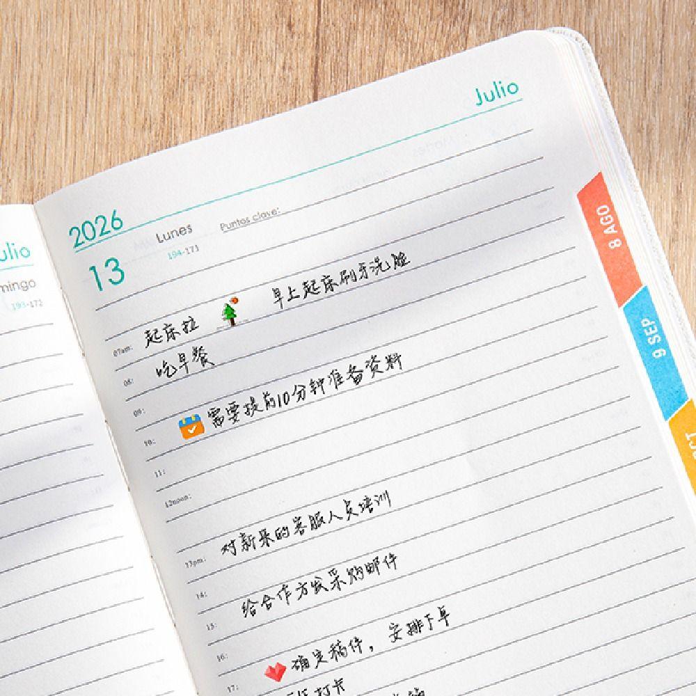 12 Months 2026 Schedule Planner Notepad Wear-resistant Office Work Planner  Stationery