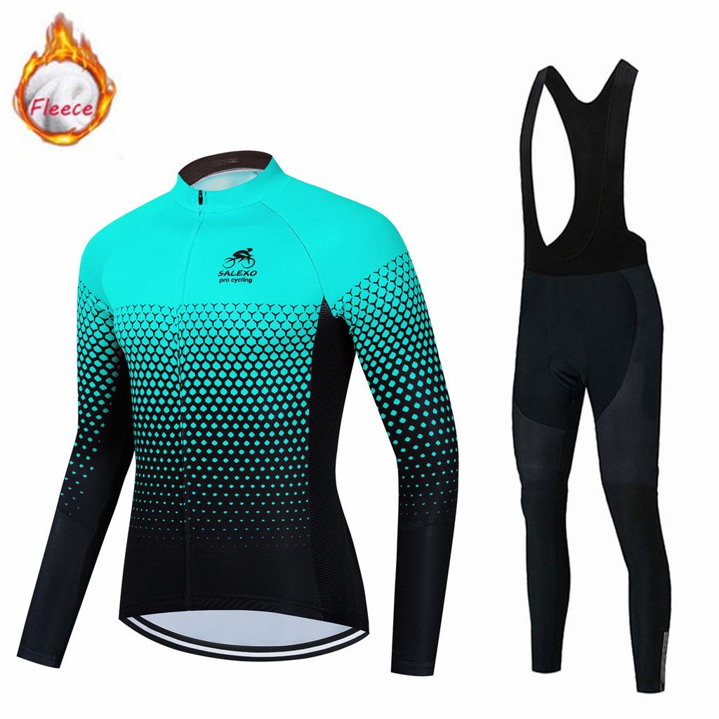 2026 Winter Fleece Warm Cycling Suit, Cycling Suit Fleece Winter Long-sleeved Cycling Suit Tour De France Team Version Cycling Suit Cover