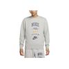 Nike Club Fleece Crew Neck Sweatshirt With Letter Graphics Men Tops Gray FN2611-063