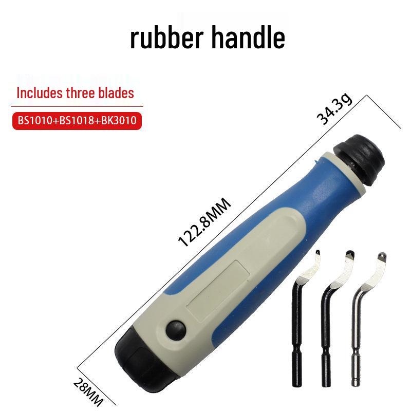 Deburring and Chamfering Tool: NG1000 Rubber Handle for Copper, Aluminum, Steel, Plastic; NG1001 Scraper Handle. NG1000