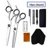 Professional Hair Cutting Scissors Set 10 Piece Straight Thinning Shears Kit Barber Salon Tool