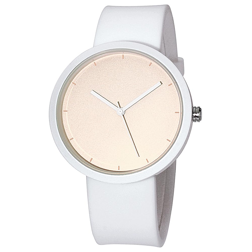 

Женские часы водонепроницаемые простые с резиновым ремешком (Белый пояс)