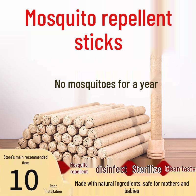 Mugwort Mosquito Repellent Sticks for Home, Kids, and Outdoor Use – Ideal for Camping, Fishing, and Fly Control