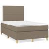 Vidaxl Letto Continentale Con Materasso, Taupe, Tessuto, 120X200 Cm