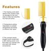 Comb,Electric Heating Comb,Ceramic Comb Curling Iron Heated Brush,Multifunctional Copper Hair
