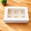 25Pcs Cupcake Box Range 6 hole Window Face Wedding Birthday Party Christmas Gift
