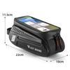Bicycle Top Tube Front Frame Bag Waterproof Hard Shell Bag 7'' TPU Touch Screen