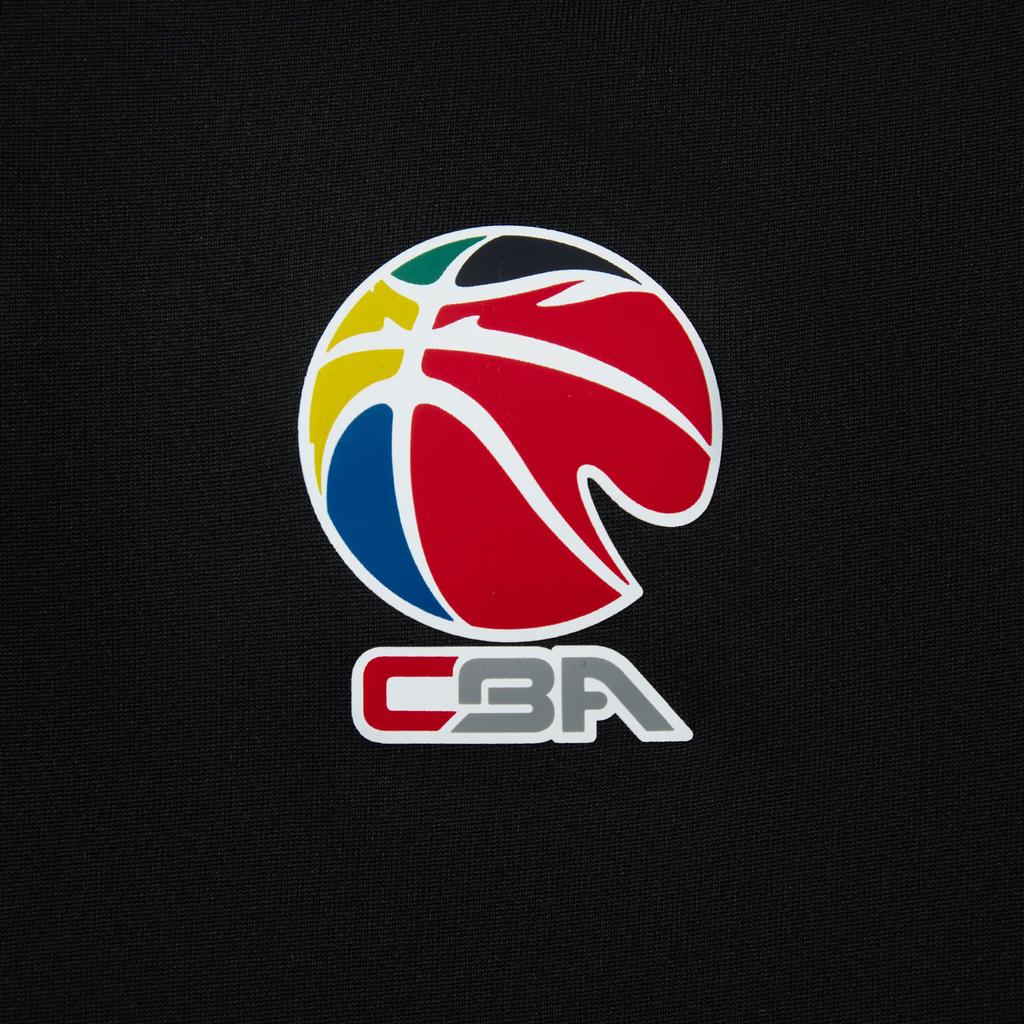 Li Ning CBA Series 24 Season Shanghai Team Comfortable Casual Simple Short Sleeve Basketball Shirt Men tops Black ATSU963-2