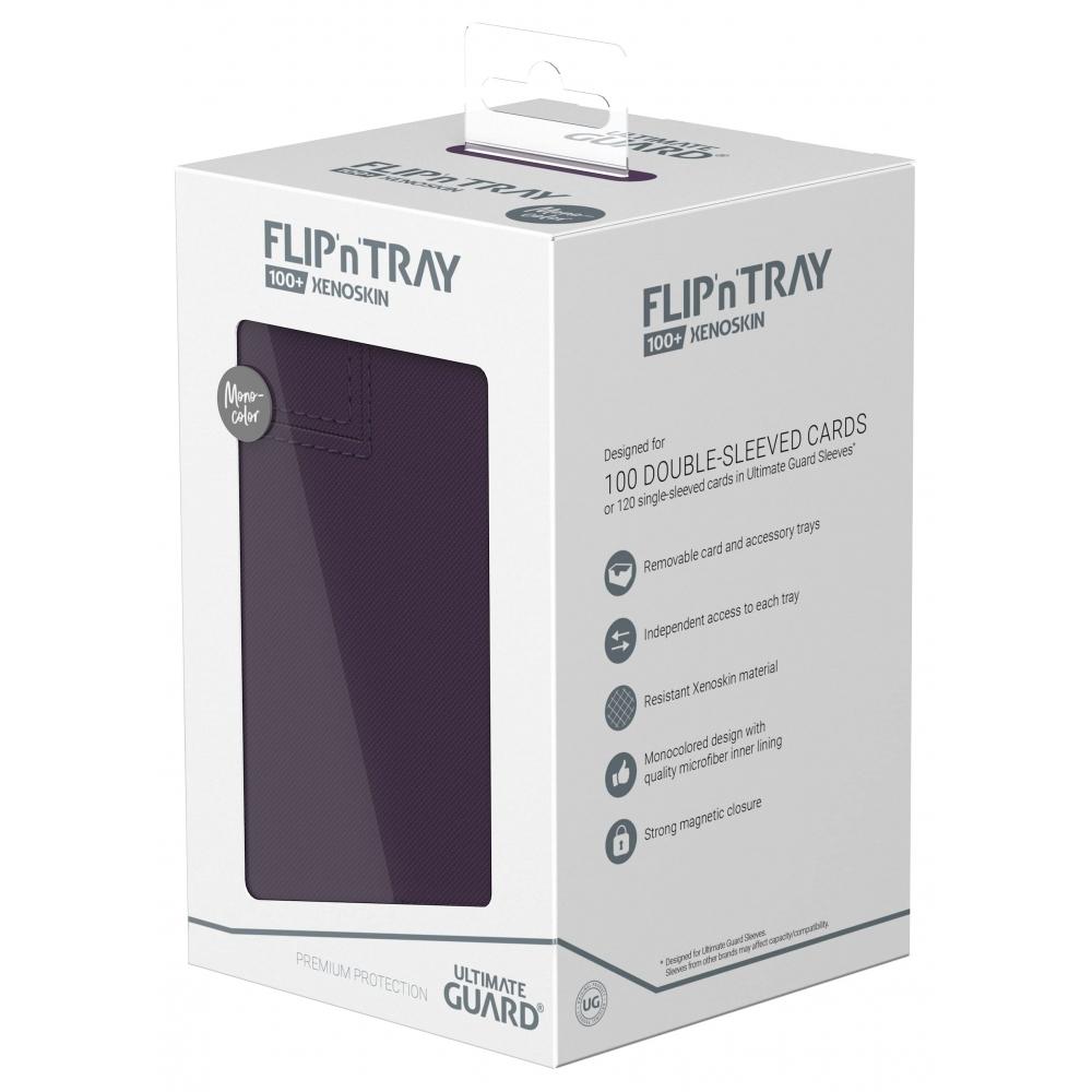 Ultimate Guard Flip`n`Tray Deck Case 100+ Xeno Skin Mono Color Purple