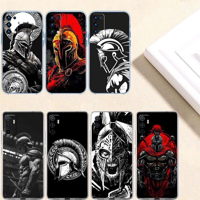 Spartan Warrior Transparent Phone Case for LG K22 K30 K40 K40S K41 K42 K50 K50S K51 K51S K52 K61 K62 K71 K92 Q61