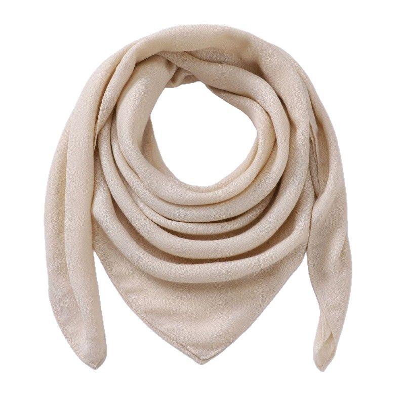 91cm solid color cotton-linen scarf headscarf, vintage square scarf, gauze scarf, shawl, breathable headscarf, women's wholesale