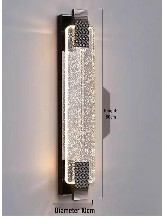 Nordic Style Luxury Crystal Glass Bedside Wall Lamp for Bedroom & Entrance