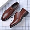 Spring new dress leather shoes soft leather business casual men's British style Korean version pointed work banquet wedding shoes