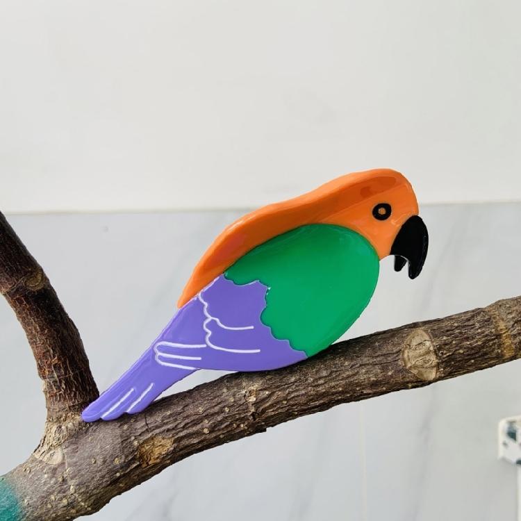 Hair Claw Colorful Parrot Shape Hair Clip Strong Hold Hair Jaw Clip Acetate Hair Claw Clip Accessories for Woman