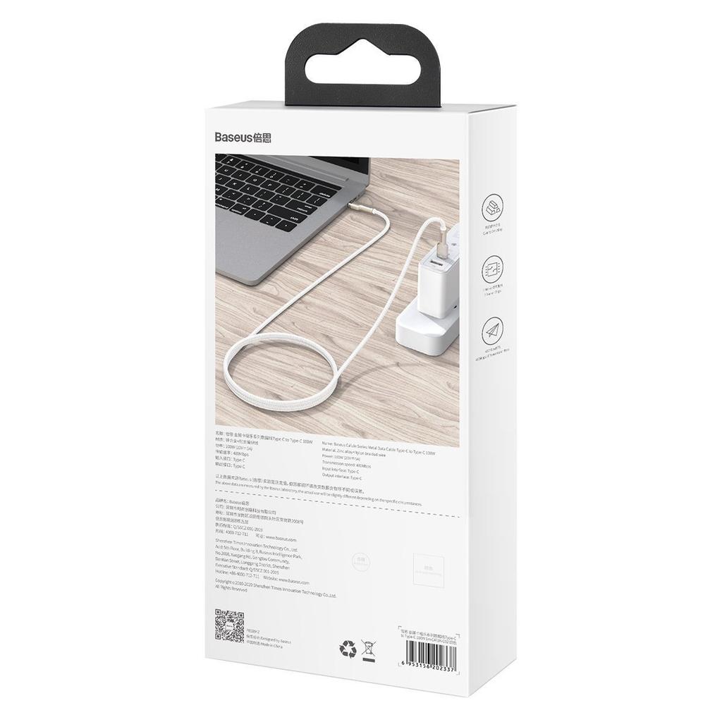 Kabel Usb-C Do Usb-C Baseus Cafule, 100W, 2M (Czarny)