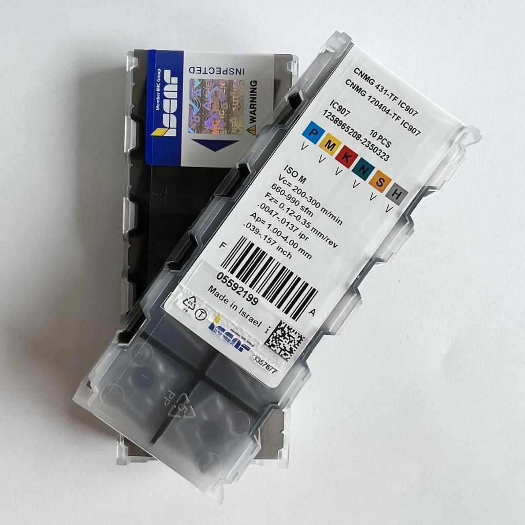 ISCAR / CNMG120404-TF IC907 /Industrial indexable Carbide Inserts 10 PCS