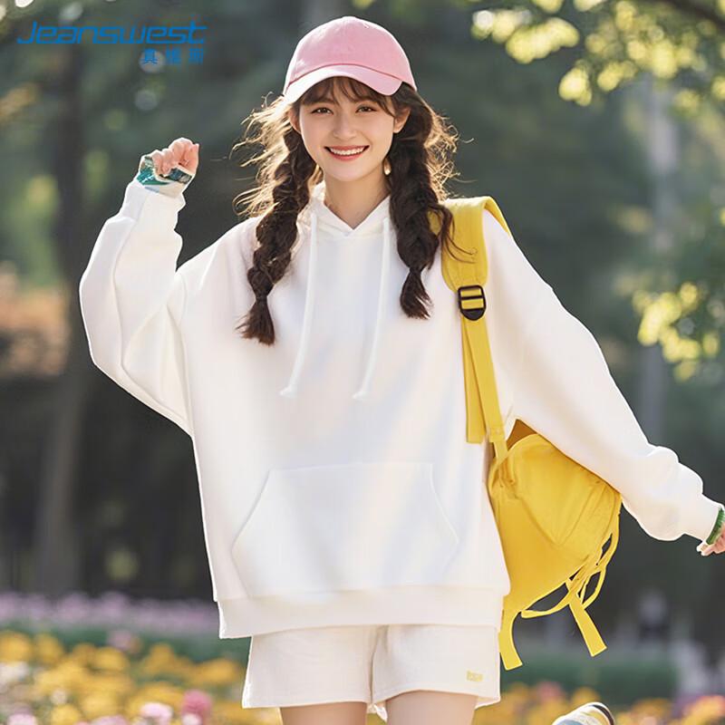 Sweat à capuche rétro américain pour femme Jeanswest