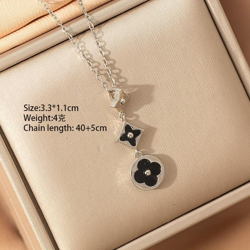[Titanium Steel] Necklace Women's Copper Micro-inlaid Electroplating Advanced Sense Delicate Clavicle Chain Jewelry