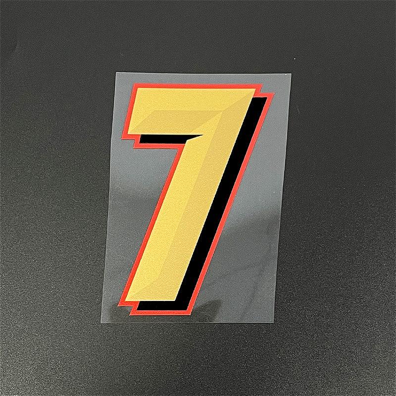 1pc Gold Number 0 To 9 Motorcycles Stickers Waterproof for Motorcycle Fairing Fuel Tank Helmet Car Window Universal Vinyl Decal
