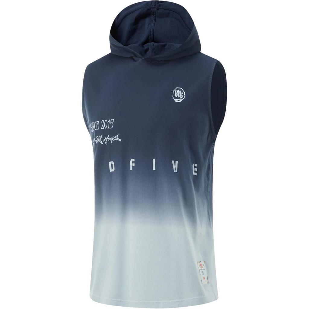 Li Ning Anti-Five Series Letter Hooded Comfortable Breathable Sports Vest Men Vests Deep-Navy-Blue Sky-Blue-Gradient AVSU499-2