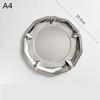 Silver Stainless Steel Cake Tray Round Mirror Surface Dessert Plate for Restaurant Buffet Food Display