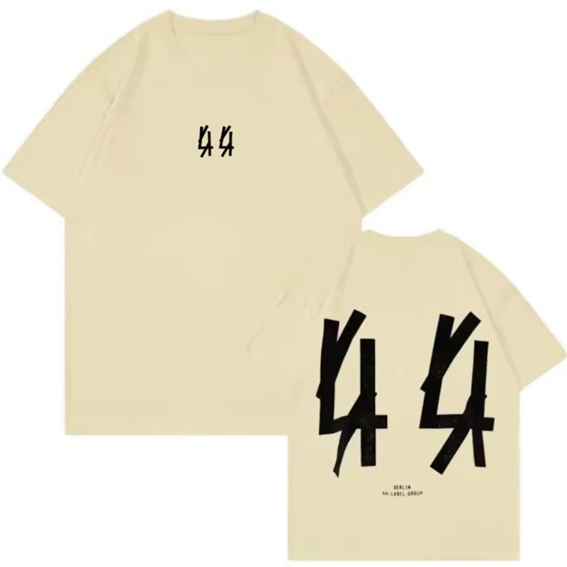 2026 44 Gruppo Etichette Cotone Hip Hop T-shirt Unisex Streetwear Manica Corta Girocollo Stampa Casual Traspirante Moda Maglietta Adulto