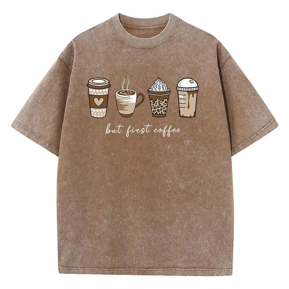 Čtyři nápoje Ale Ricst Káva Potisk Pánské Trička Padnoucí Ležérní Tričko Volnočasové Streetové Tričko Potěšení Sportovní Krátký Rukáv