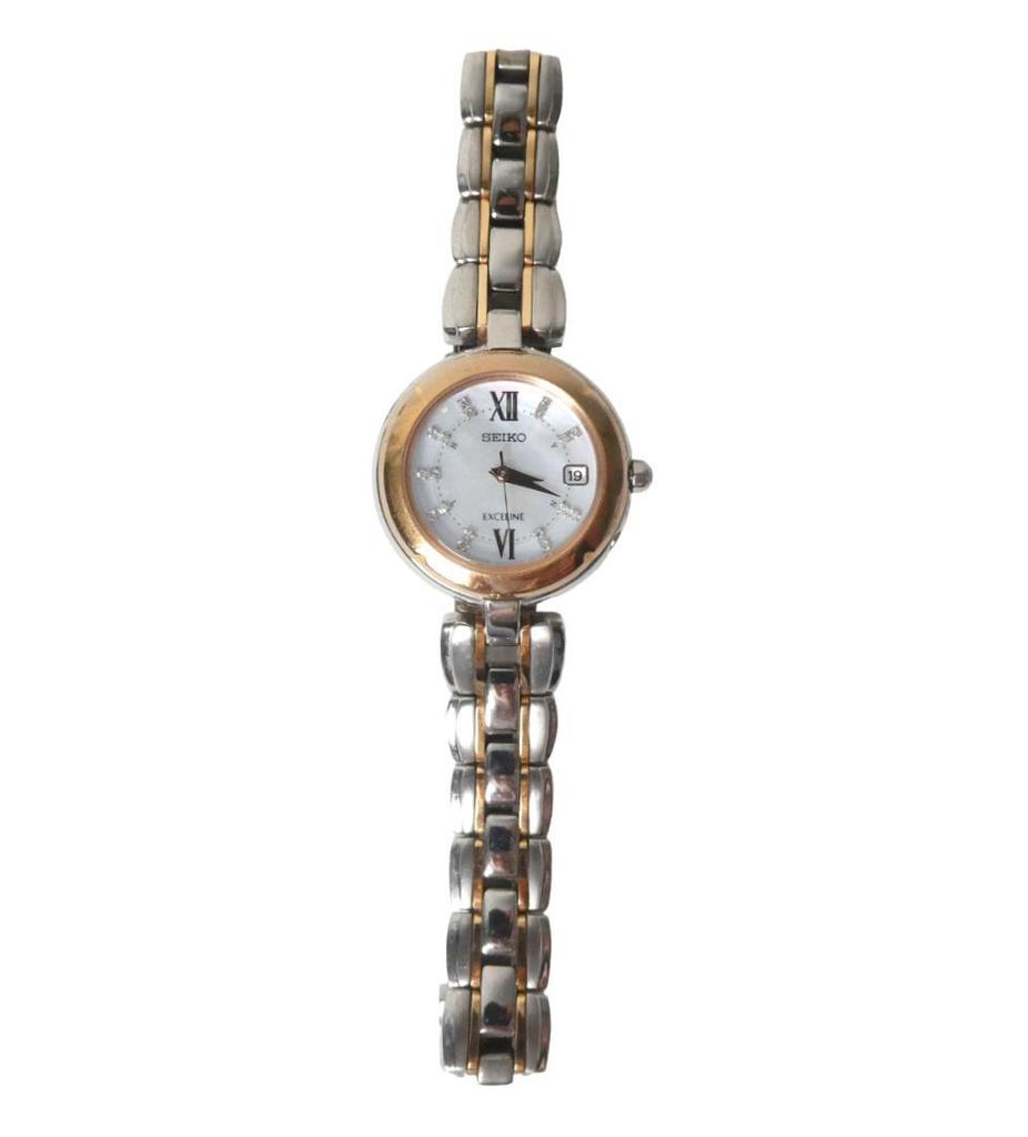 [USED] SEIKO Exceline 1B22-0CH0 Diamond Solar Radio-Controlled Wristwatch