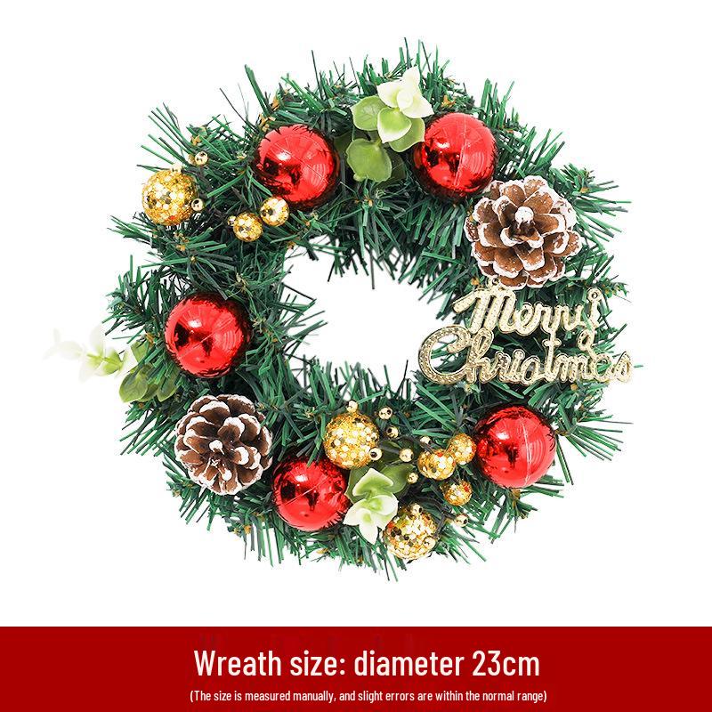 30cm Artificial Christmas Wreath - Holiday Decoration for Window, Door, or Shopping Mall Display.