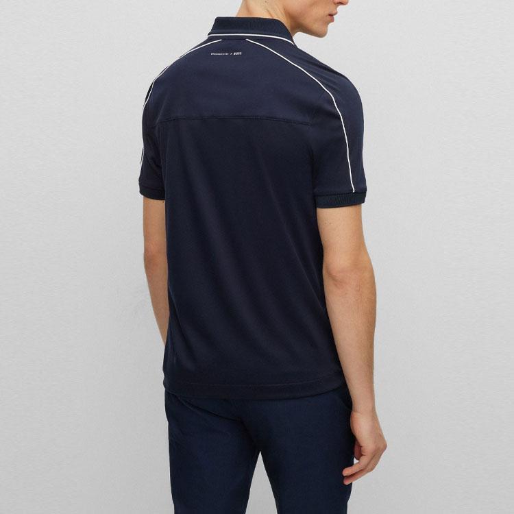 HUGO BOSS x Porsche SS23 Polo Shirt Men's Navy Blue 50486203-404