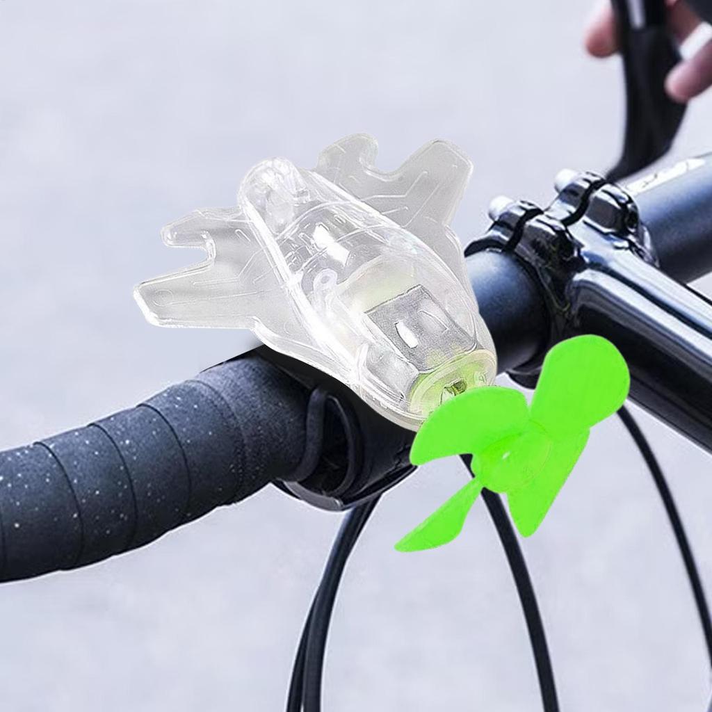 Motorcycle Propeller Bicycle Motorbike Handlebar Decoration Airplane Broken Wind Cycling Riding Accessories with LED Lights