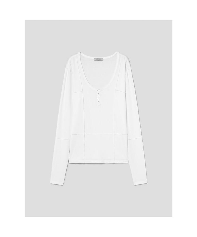 Anggae Henry Neck T-Shirt White