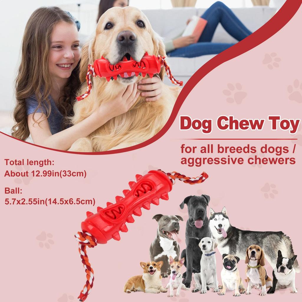 Chew Toys For Aggressive Chewers Teething Supplies Teething Biting Toys With Rope For Dog Pet Puppy Aggressive Chewers Supplies
