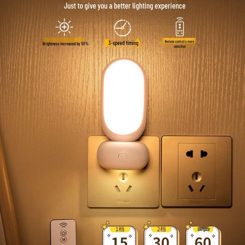 Remote-Control Night Light: Child's Bedroom Sleep Light & Baby Feeding Lamp with Eye Protection