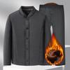 Winter  Suit Men's Cotton Clothes Cotton Pants Two-piece Set Dad Thickened Warm Vest Velvet Cotton Suit