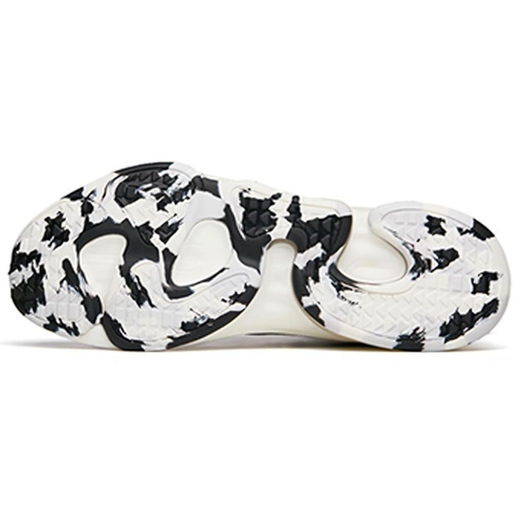 Anta Running Series Fabric Shock Absorption Non-Slip Wear-Resistant Low-Top Running Shoes Men Sneakers Silver 112145502-3