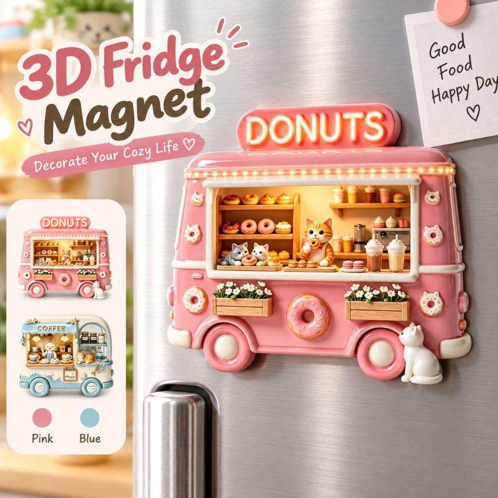 Simulation Fridge Magnet Cartoon Pattern 3D Refrigerator Stickers Refrigerator Magnet Home Decor