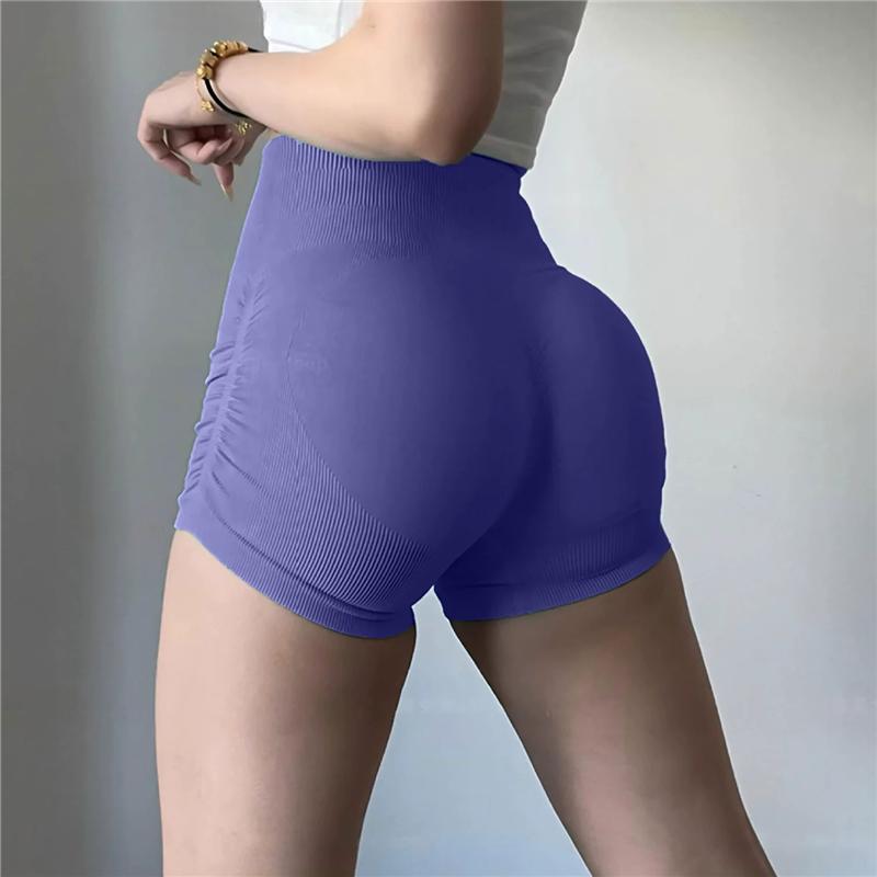 High Waist Fitness Shorts Women's Sport Yoga Pants Breathable Quick Dry Nylon High Elasticity Butt Lifting Gym Training Shorts