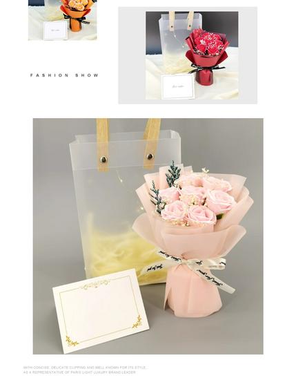 Mini Bouquet Seifenblumen: Konservierte Rosen für Abschlussfeiern, Dekorationen & Gastgeschenke