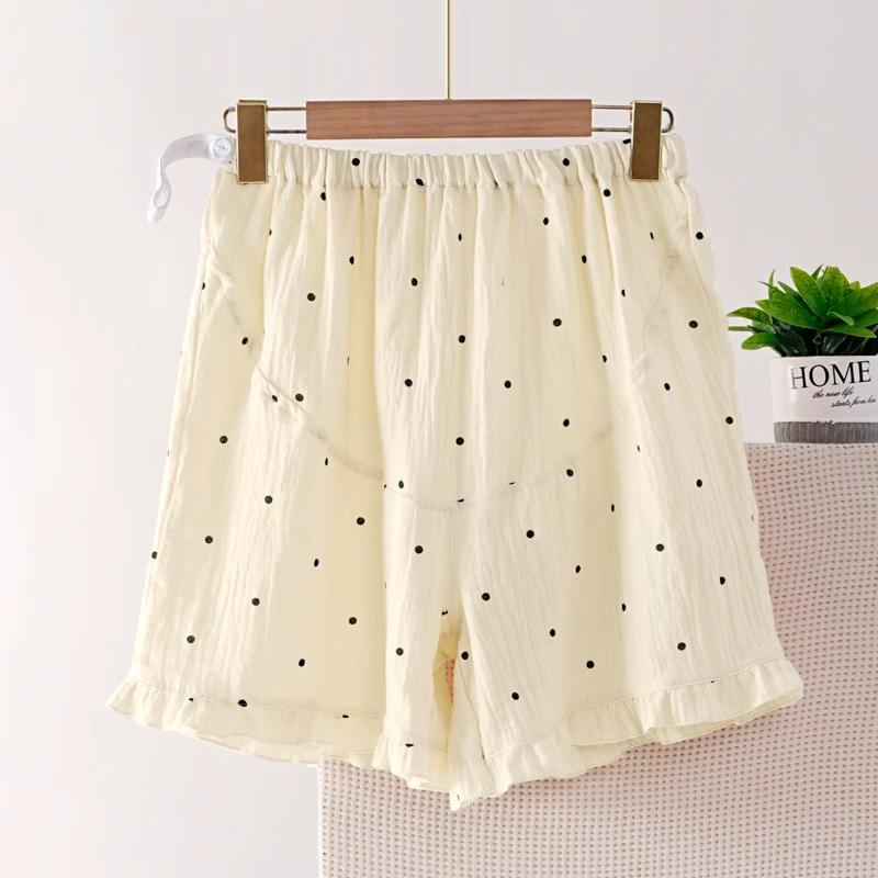 

Baby Gauze Summer Adjustable Size Pajamas for Pregnant Women Abdomen Support Everyday Shorts Pure Cotton Gauze Thin Five-point Pants Confinement Pants 2XL