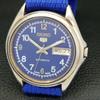 Gebrauchte Vintage Seiko 5 Automatik 7S26A Japan Herrenuhr mit blauem Zifferblatt a433235-2