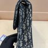 [Pre-Owned] Saddle Classic Monogram Removable Metal Chain Oblique Embroidery Fabric Saddle Bag - Excellent #4YIOJ8