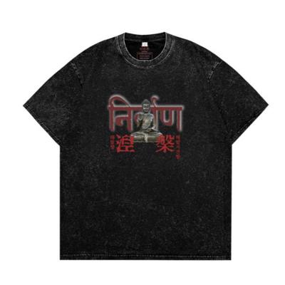 BHAVANTU NIRVANA Pigment T-Shirt - BTS RM Worn Buddhist-Inspired Cotton Tee