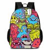 Zaino Scolastico per Bambini Ragazzi Ragazze - Carino Design Mostro Cartone Animato Tessuto Oxford Leggero Spallacci Imbottiti Traspiranti Grado