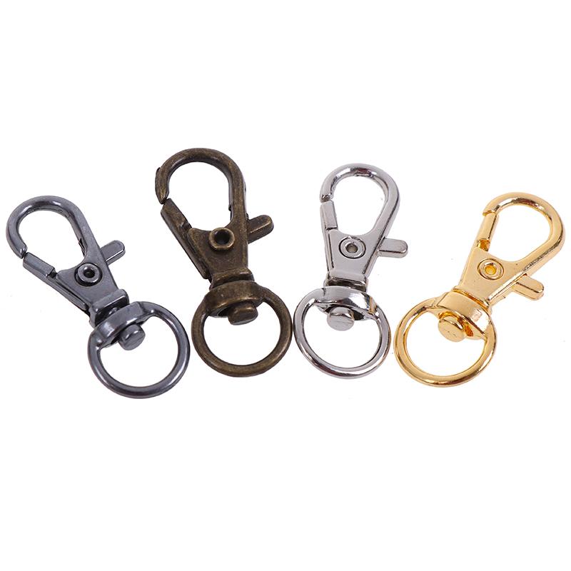 10 Portachiavi In Metallo Con Moschettone A C – Ganci Girevoli 60 Mm Per Chiavi, Gioielli Fai-da-Te, Artigianato E Accessori