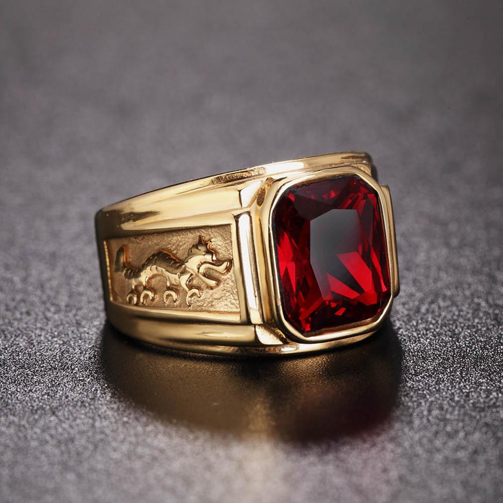 

Панк Хип-Хоп Высокое Качество Шарм Кольцо с Большим Драгоценным Камнем Мужское Женское Мода Нержавеющая Сталь Кольцо Дракона Ювелирные Изделия Дропшиппинг Оптом 13