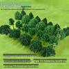 Mini DIY Model Train Landscape Tree Set - Simulated Plastic Trees for Sand Table Crafting